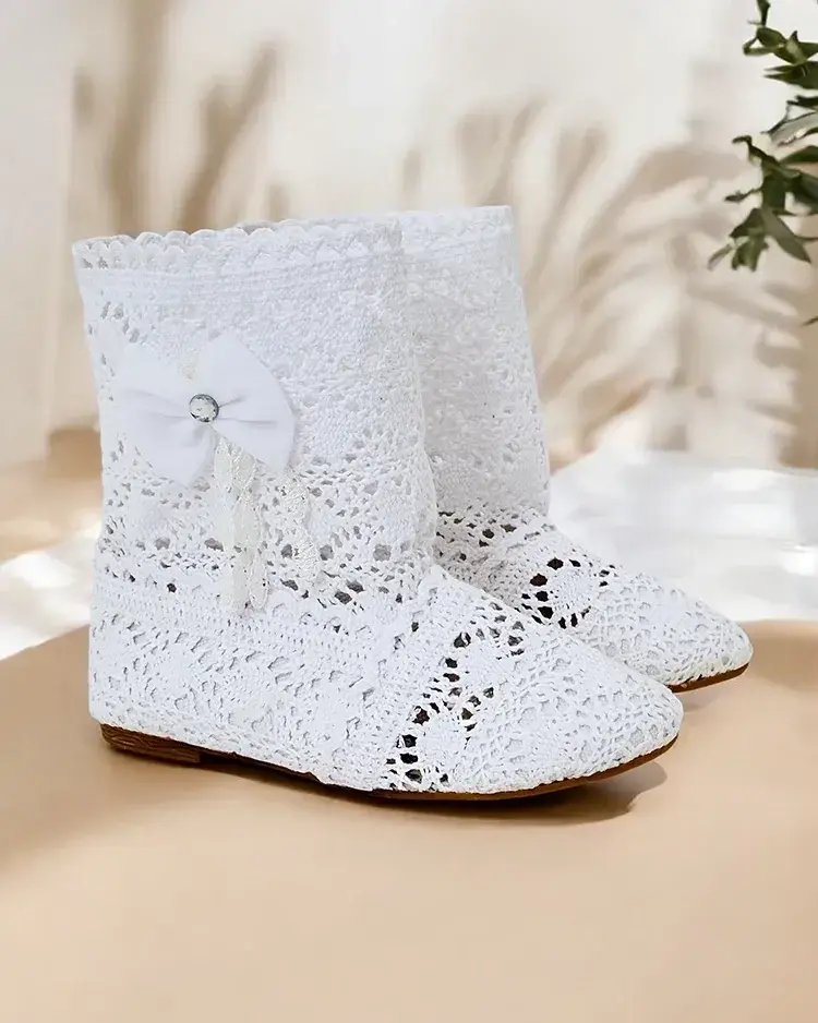 Resti Children's openwork boots with bow Geggis