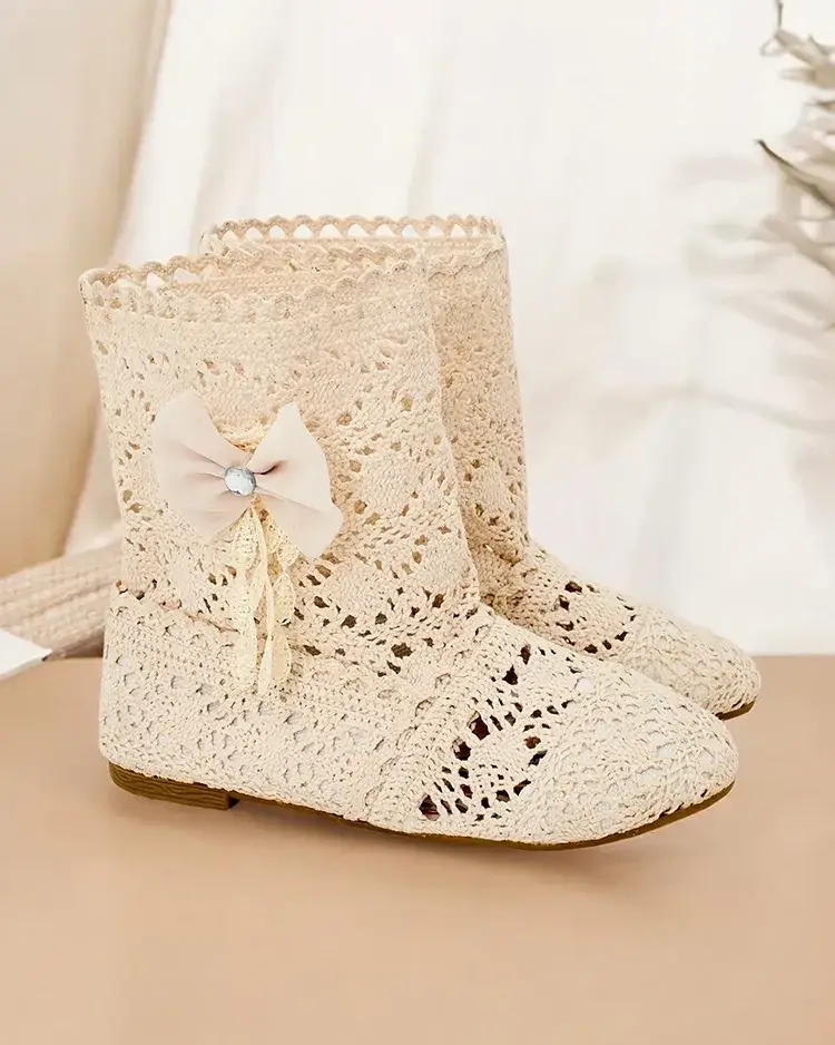 Resti Children's openwork boots with bow Geggi
