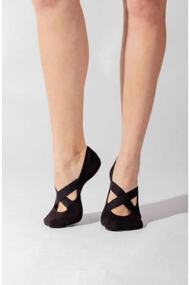 91022 Dewberry 2-Pack Womens Yoga & Pilates Socks 36-41-BLACK