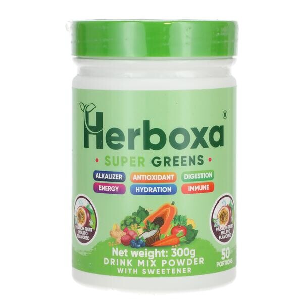 Herboxa SUPER GREENS Mučenka a mojito, 300 g