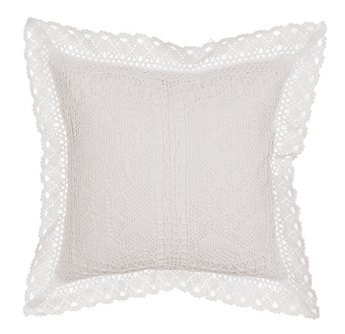 Polštář AZURA bílá krajkový vzor 40x40 cm Mybesthome Varianta: Povlak na polštář, 40x40 cm