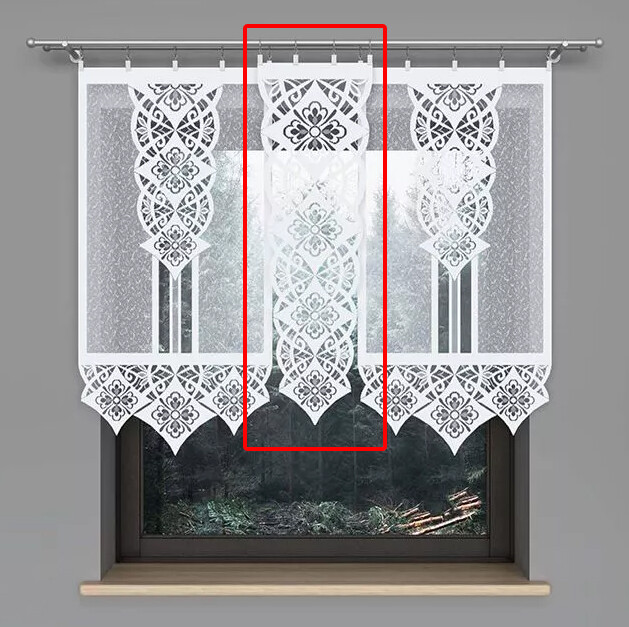 Panelová dekorační záclona KLAUDIA bílá, šířka 35 cm výška 110 cm (cena za 1 kus panelu) MyBestHome