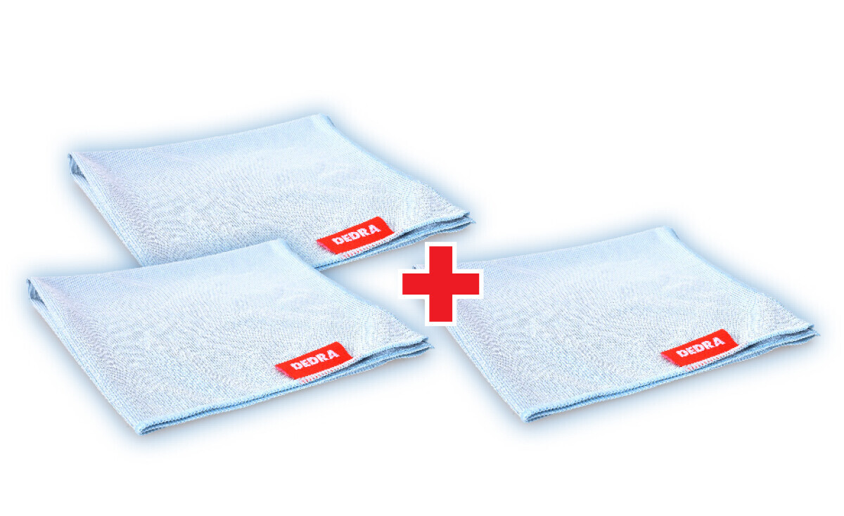 2+1 ZDARMA | SHINEX | Utěrka z mikrovlákna na skla a zrcadla 40 × 40 cm