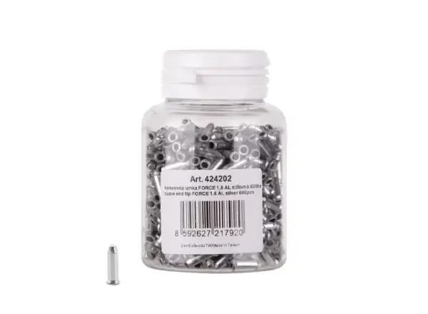 Force koncovka řadícího lanka Al 1,6 mm stříbrná 600ks