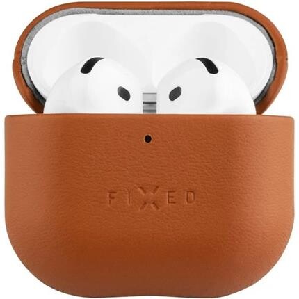 FIXED PodsLeather kožené pouzdro pro Apple AirPods 4 hnědé
