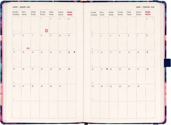 Planbook diář/notes Kytice 2026