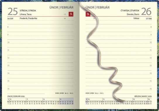 Praktik denní diář 2026 Sova