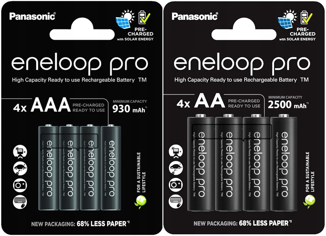 Baterie Panasonic Eneloop Pro R6 Aa 2500 mAh R3 Aaa 930 mAh