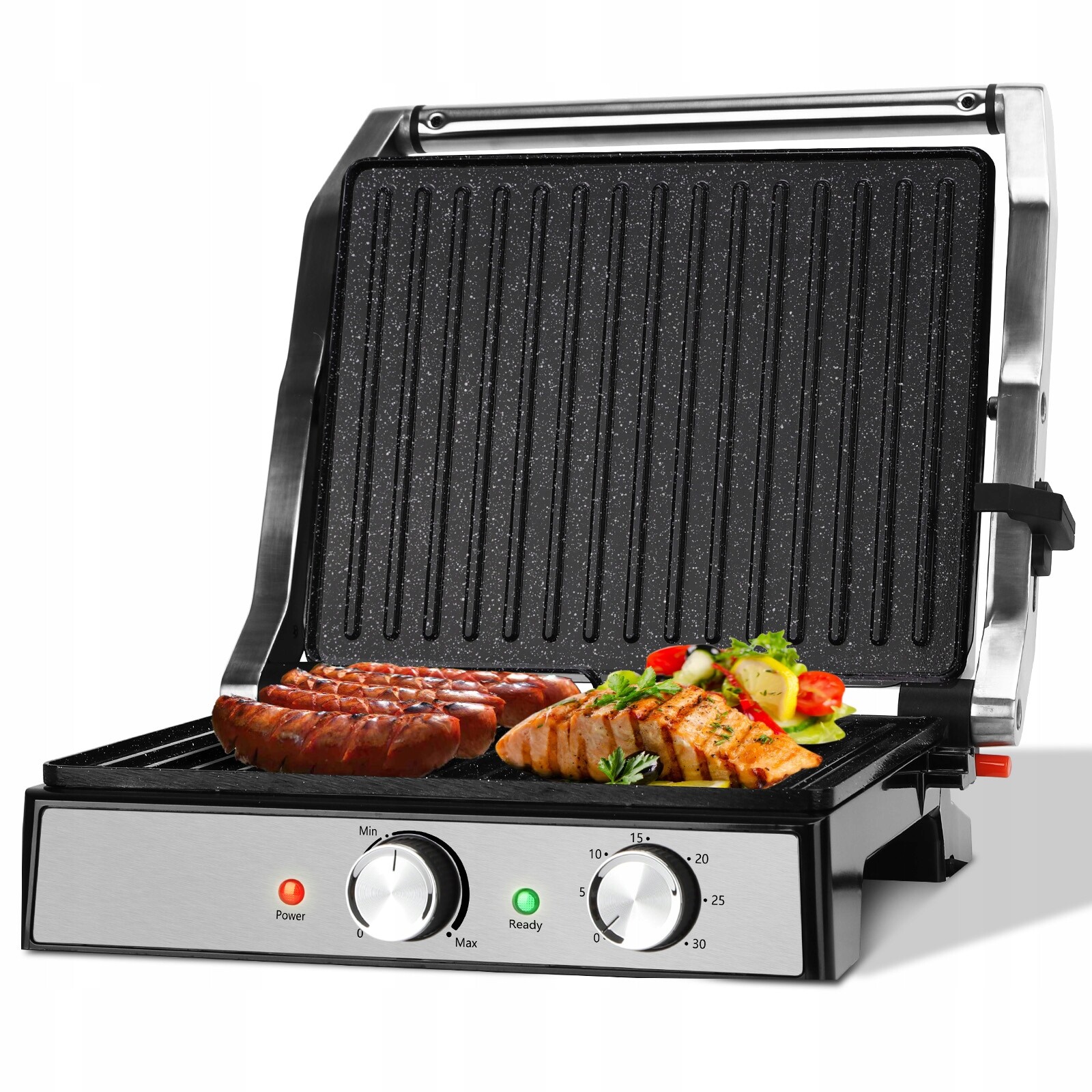 Elektrický rozkládací gril Toustovač pro sendviče Panini Timer #796