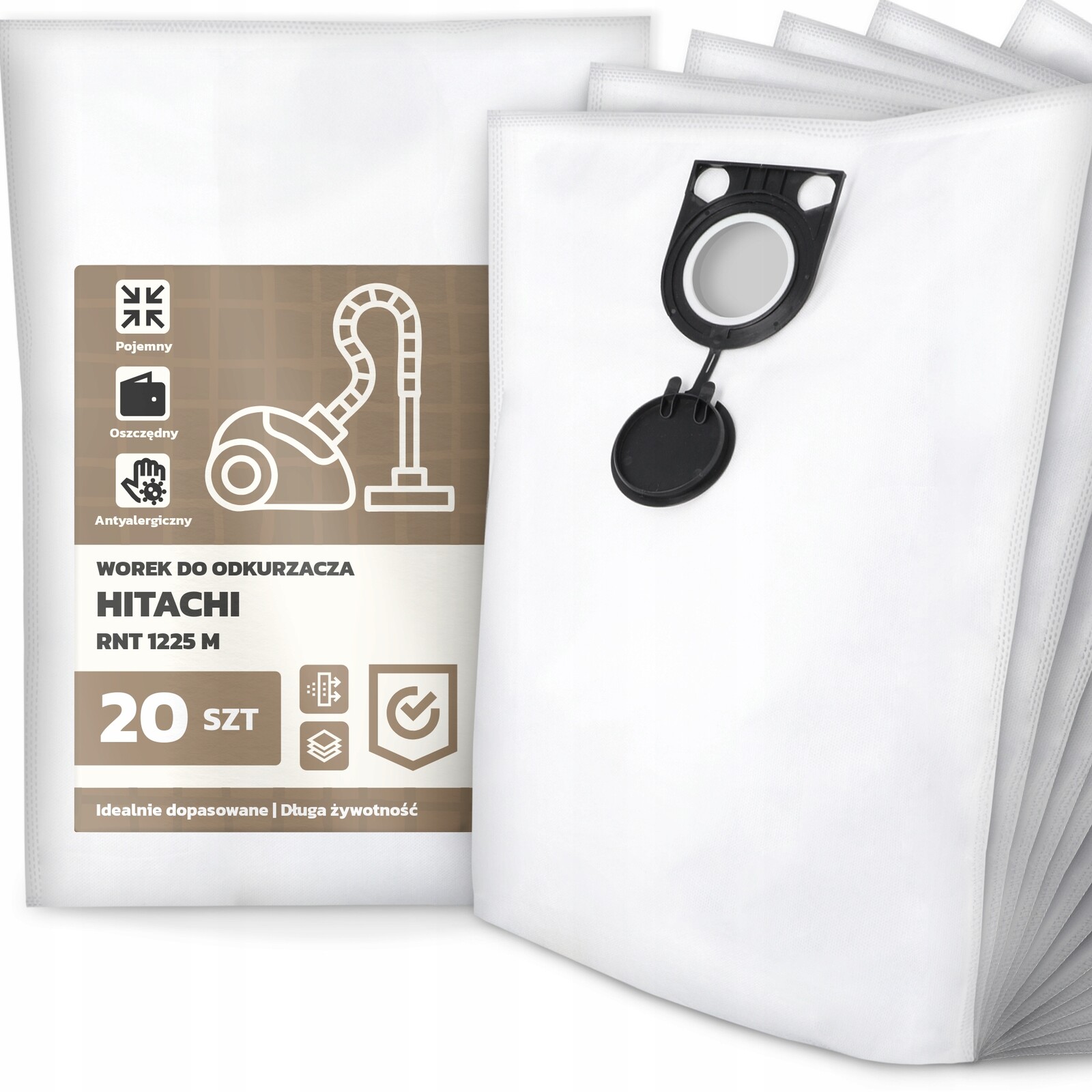 20 x Sáček Do Vysavače Rnt 1225 M Syntetický Prostorný Silný G9