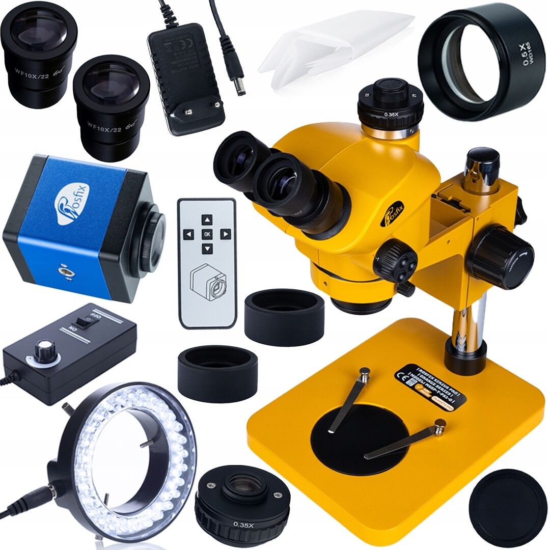 Mikroskop Sirius Trinokularový 7–50x Fullhd Hdmi Čočka Led 56x Kamera