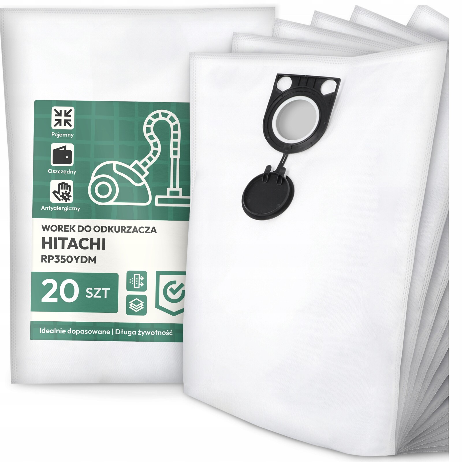 20 x Sáček Do Vysavače RP350YDM Syntetický Prostorný Silný Sáček G9