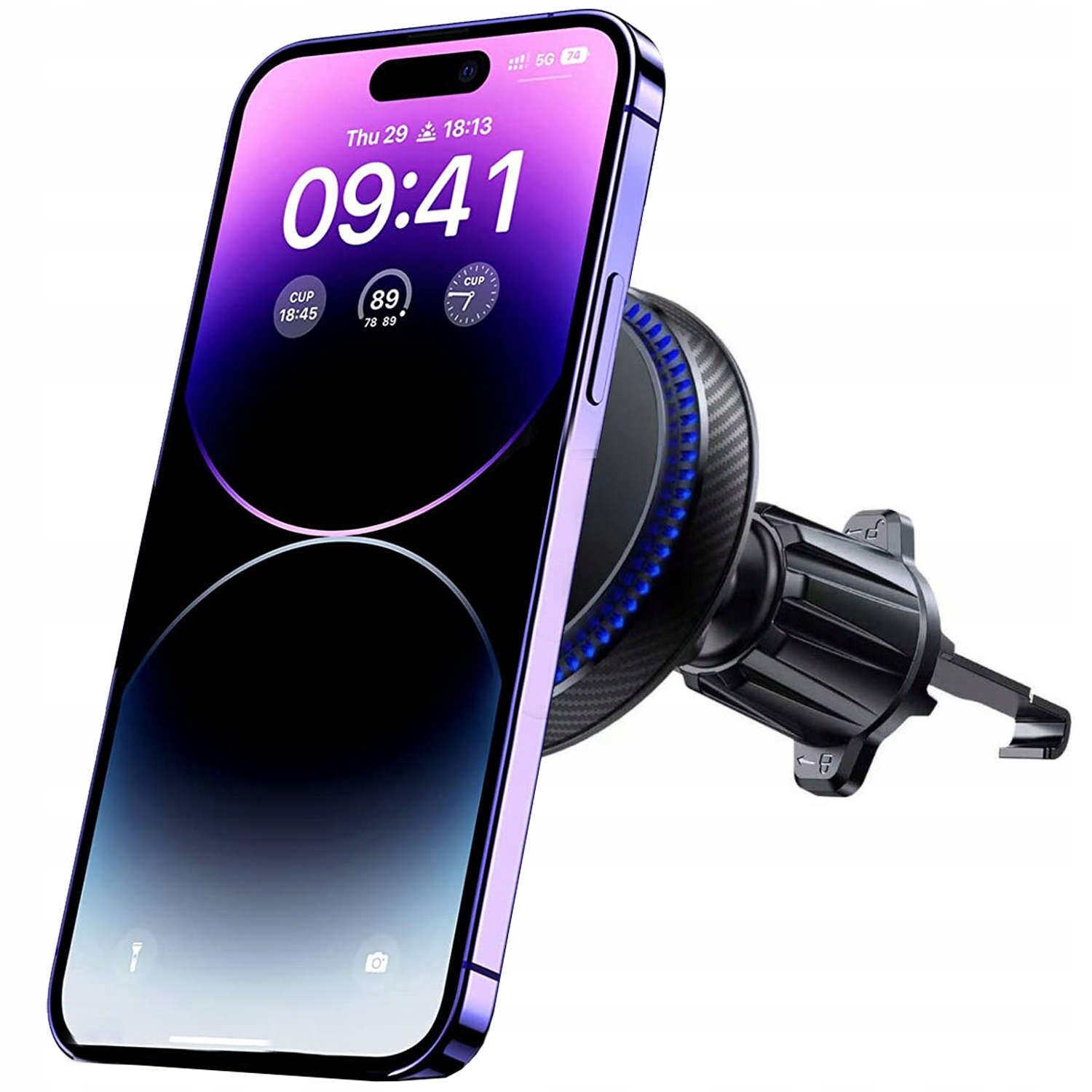 Magnetický držák MagSafe do auta s nabíječkou 15W do mřížky auta Vent