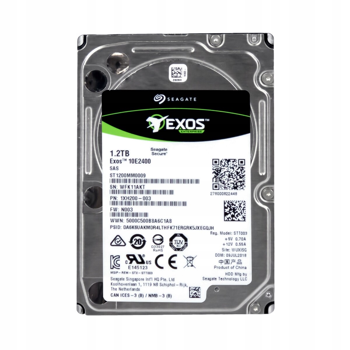 Seagate Exos 1.2TB 10K 128MB SAS-3 2.5'' ST1200MM0009