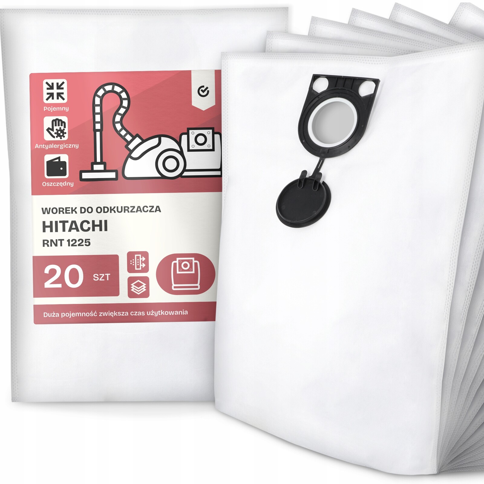 20 x Sáček Do Vysavače Rnt 1225 Syntetický Prostorný Silný Sáček G9
