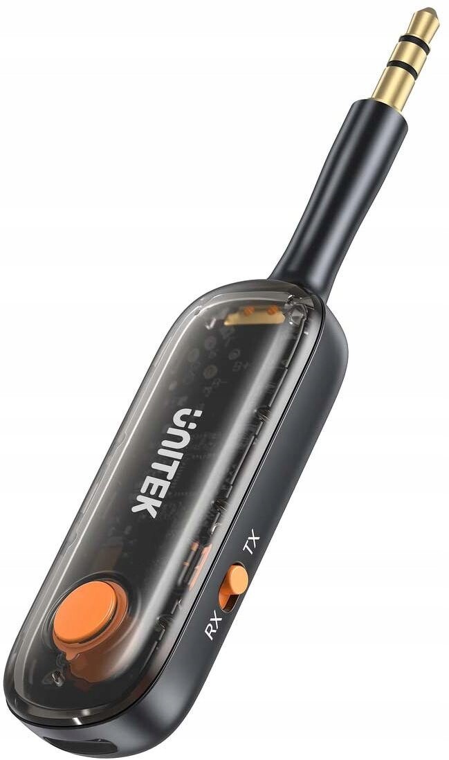 Unitek 2v1 adaptér Bluetooth 5.3 vysílač/přijímač audio dosah 10 m černý