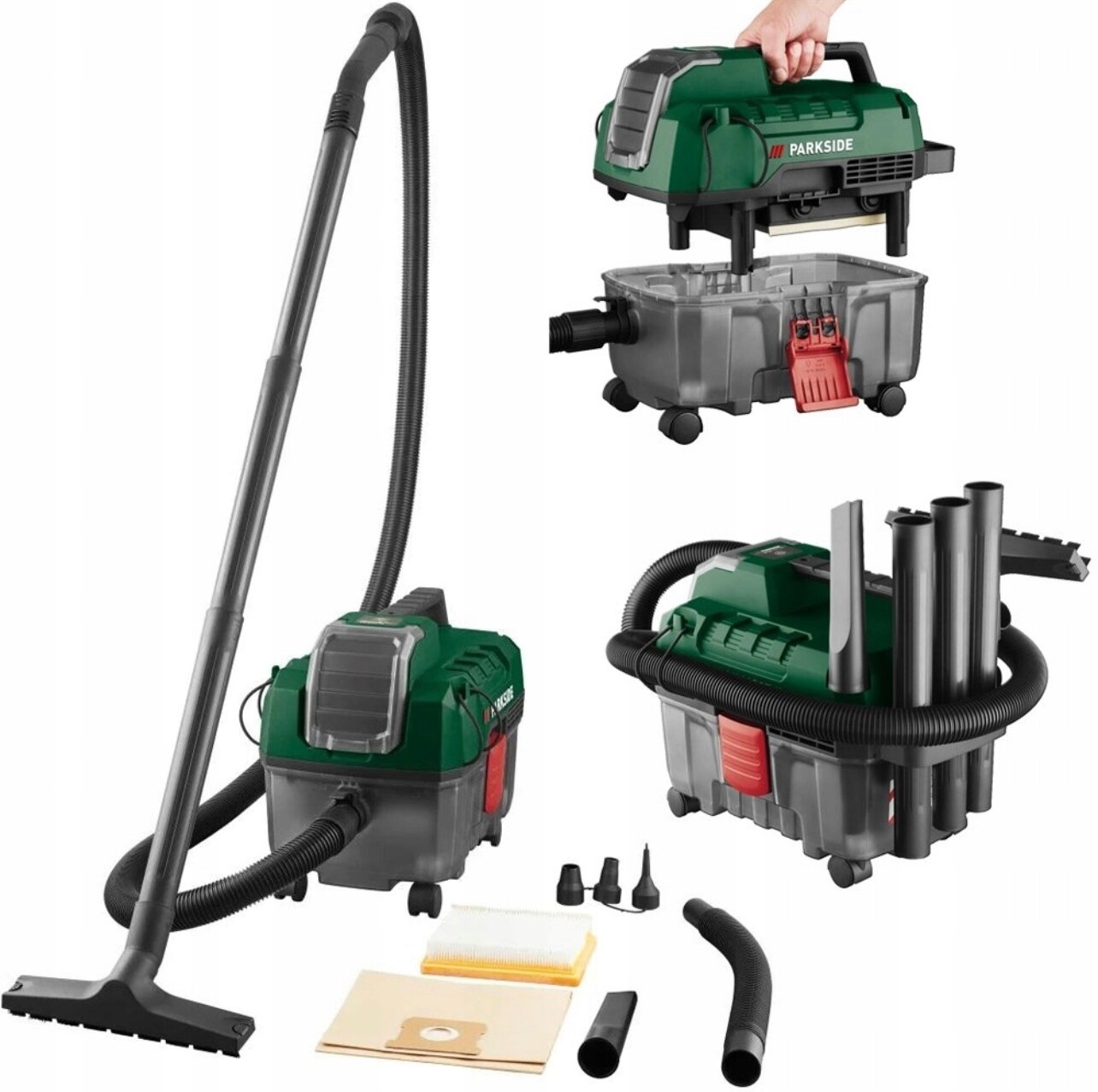 Vysavač Parkside, dílenský, na mokro i na sucho, Dmychadlo