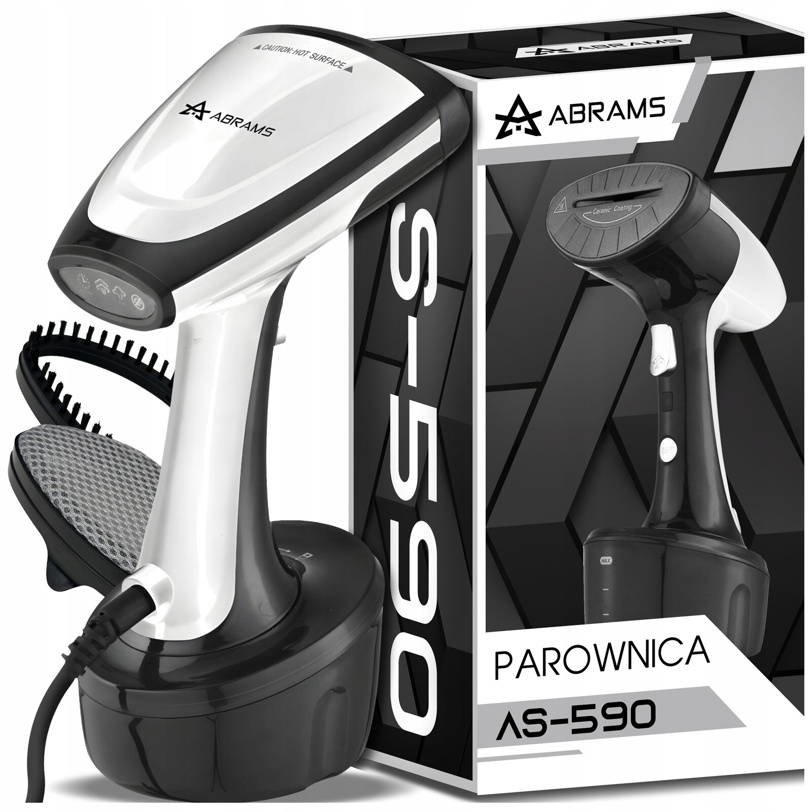 Napařovač Oděvů Žehlička Steamer 1800 W Silná 45 G/min Keramická Noha