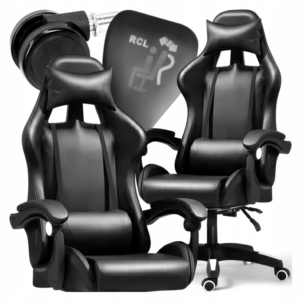 Kancelářská Herní Židle Kubická Otočná Židle Pro Hráče Černá