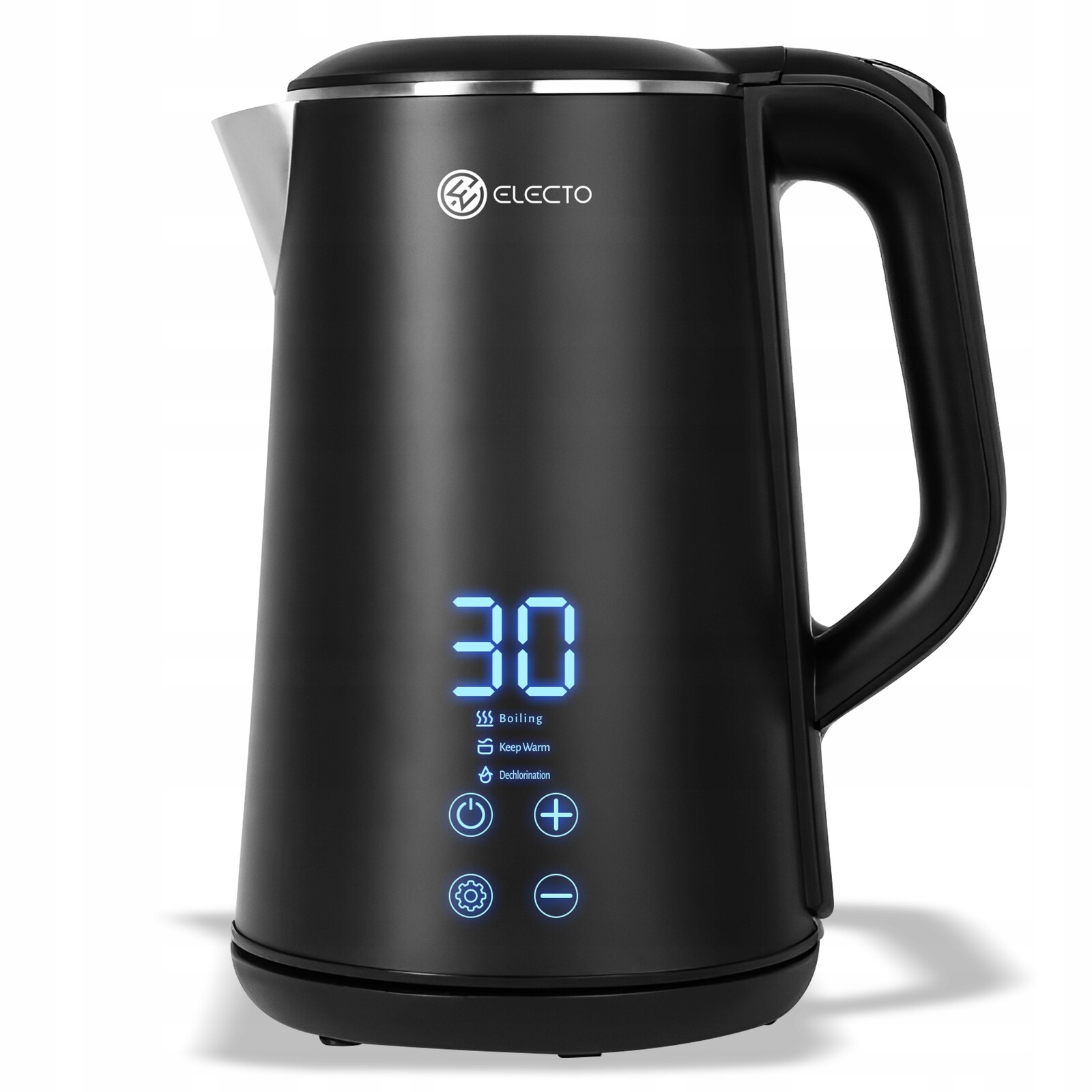 Bezdrátová Elektrická Konvice Černá, Dotykový Led, Regulace Teploty