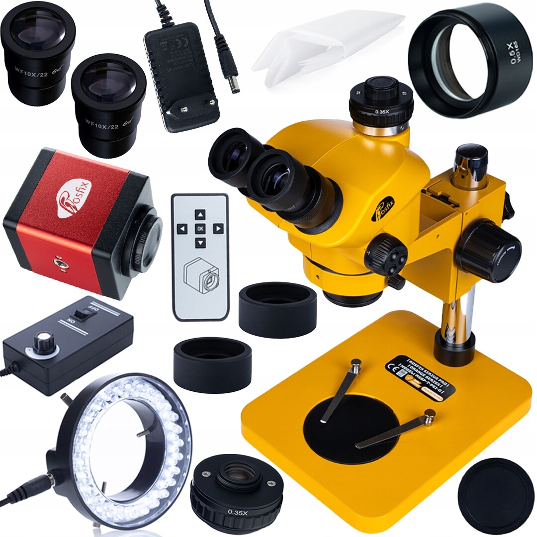 Mikroskop Sirius Trinokularový 7–50x Fullhd Hdmi Čočka Led Kamera Pro