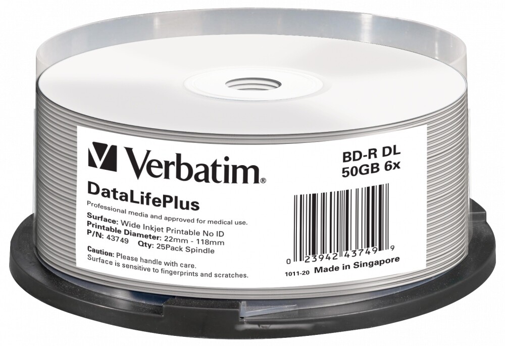 Blu-ray disk Verbatim Bd-r DL 50 Gb 25 ks