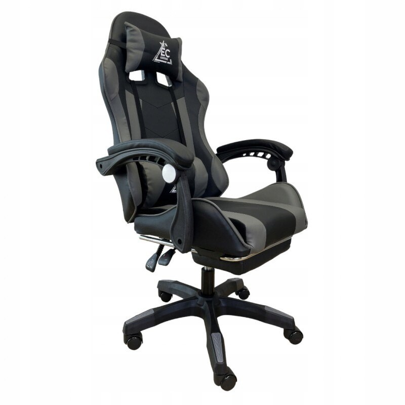 Herní židle Ecarla KO24SZ ekokůže černo-šedá
