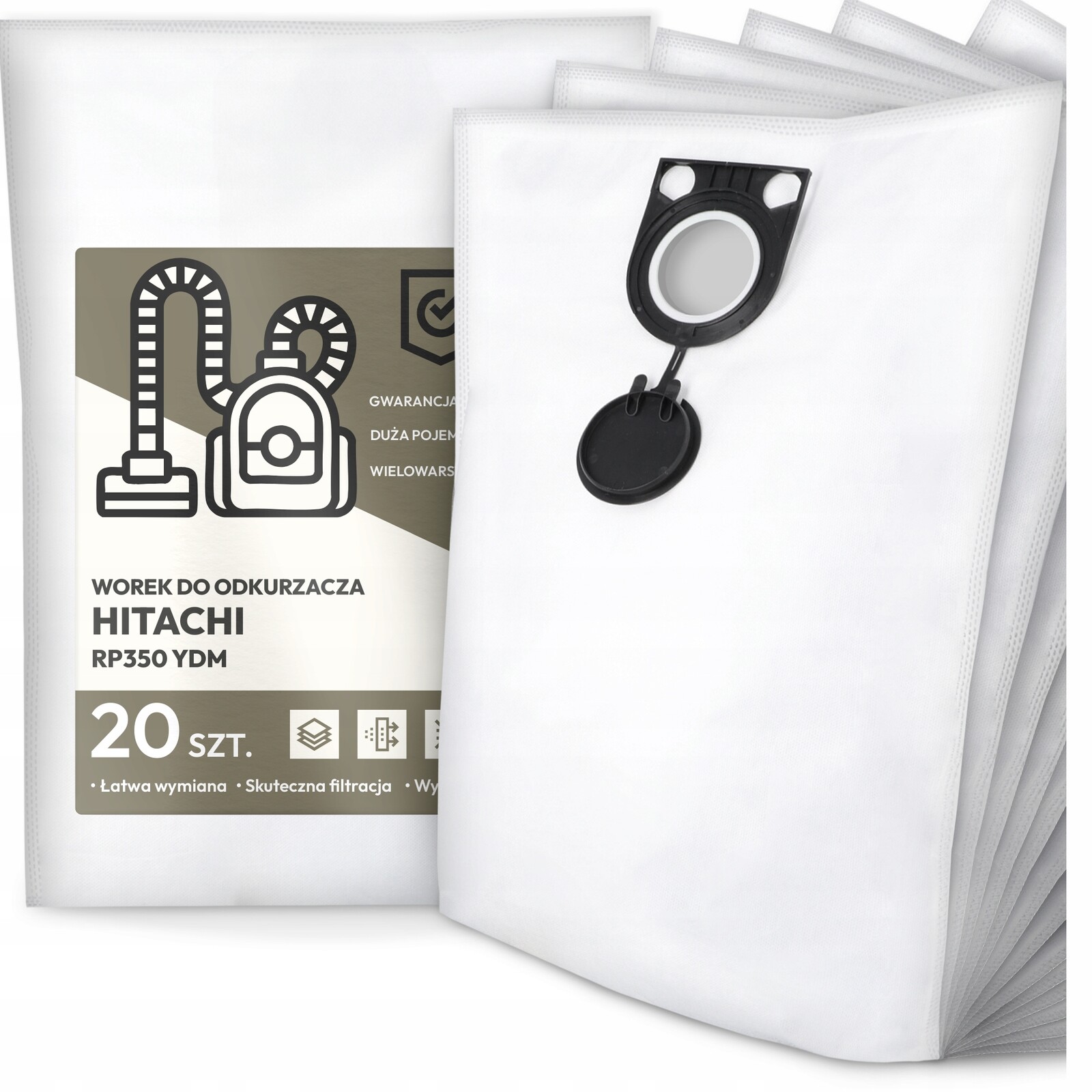 20 x Sáček Do Vysavače RP350 Ydm Syntetický Prostorný Silný Velký G9