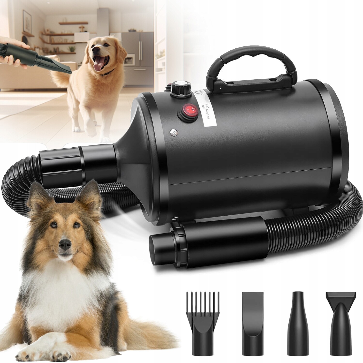 Sušička Pro Psa Kočku Zvířat Na Srst Vlasů S Nastavitelnou Teplotou