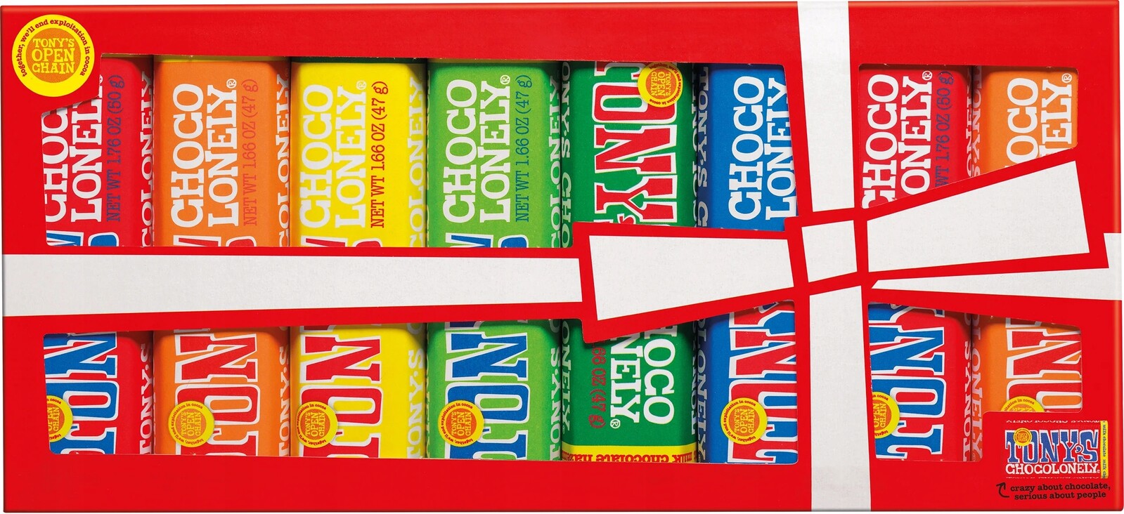 Tony's Chocolonely Duhové Tyčinky 8 Kusů (3 x 50 g, 5 x 47 g)