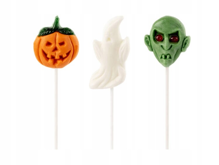 Lízátka Halloween Boo! 25 g, mix 25 szt.na Halloween karneval zábava psík