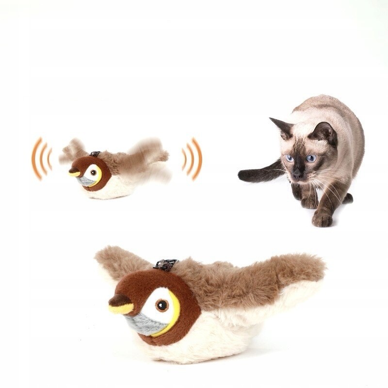 Interaktivní hračka pro kočku Hračka pro zvířata pohybující se ptáček