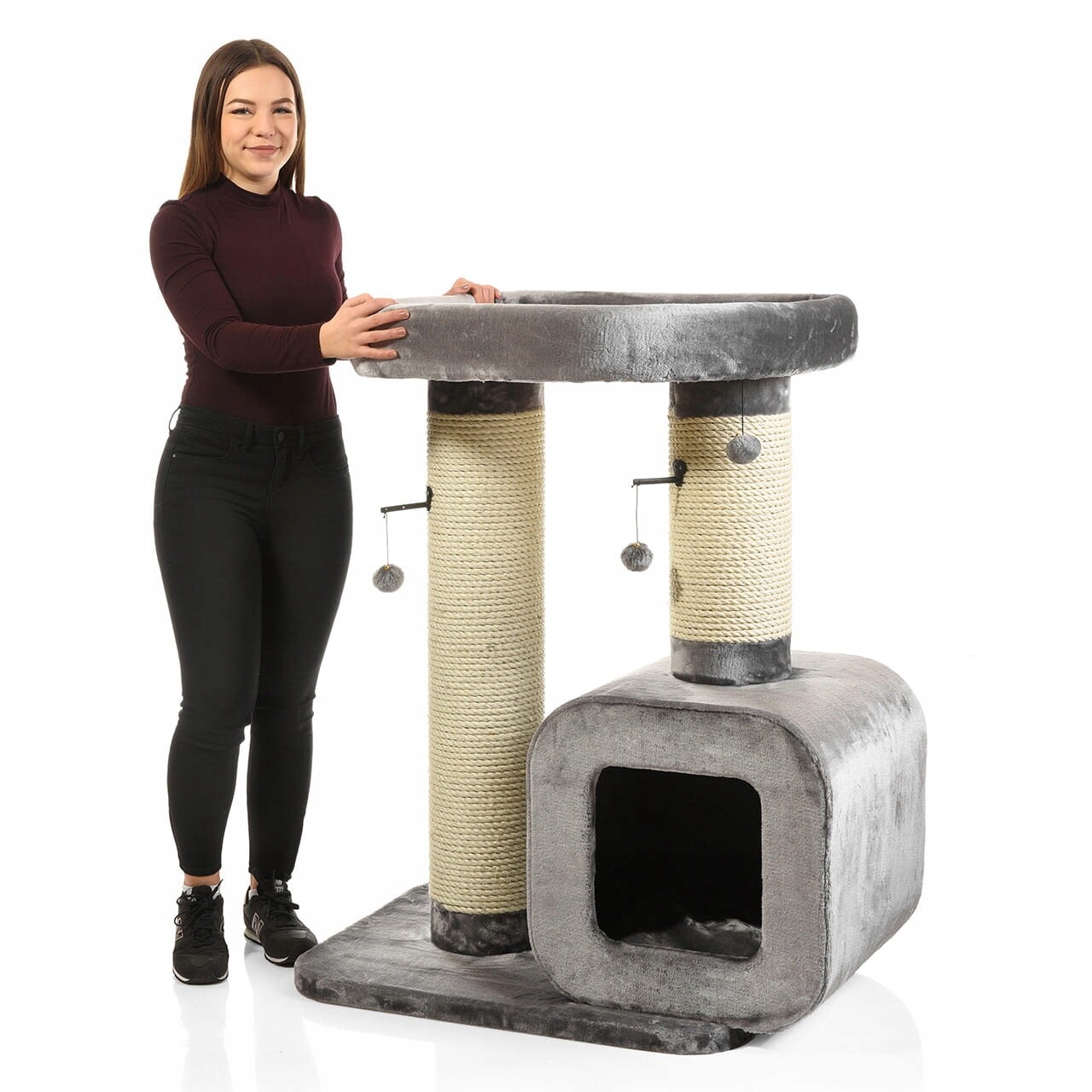 Škrabadlo pro kočky Canadian Cat Milton šedo-béžové XXL pro velké kočky