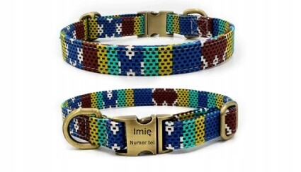 Personalizovaný obojek s krásnými vzory, 3 velikosti! gravírování Bonus!