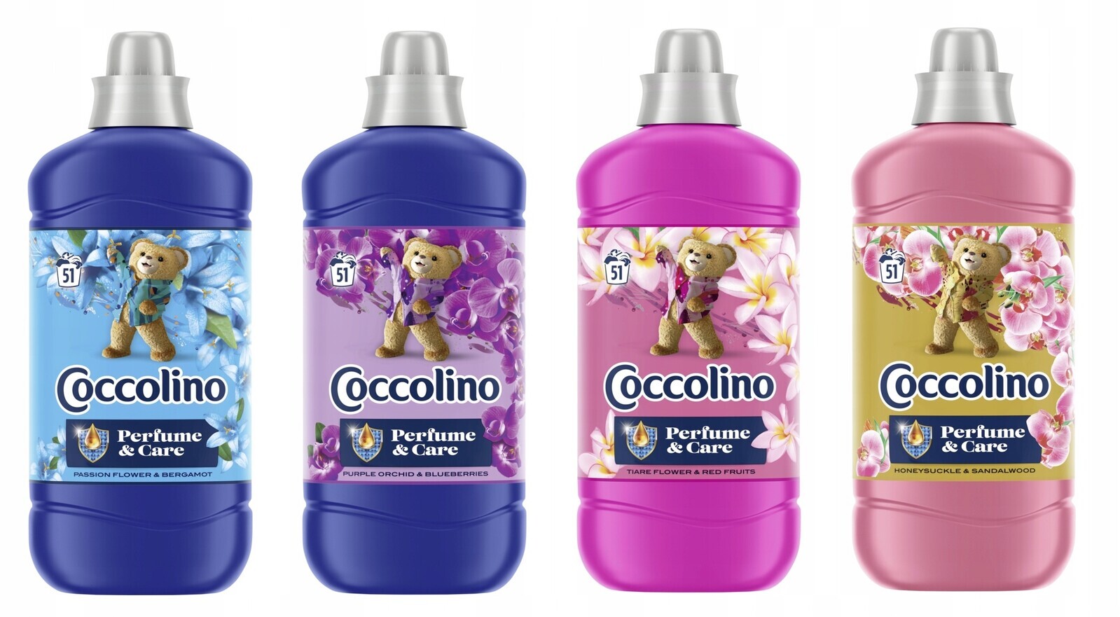 Coccolino Tekutá aviváž oblečení Perfume&Care MIX 4x1275 ml