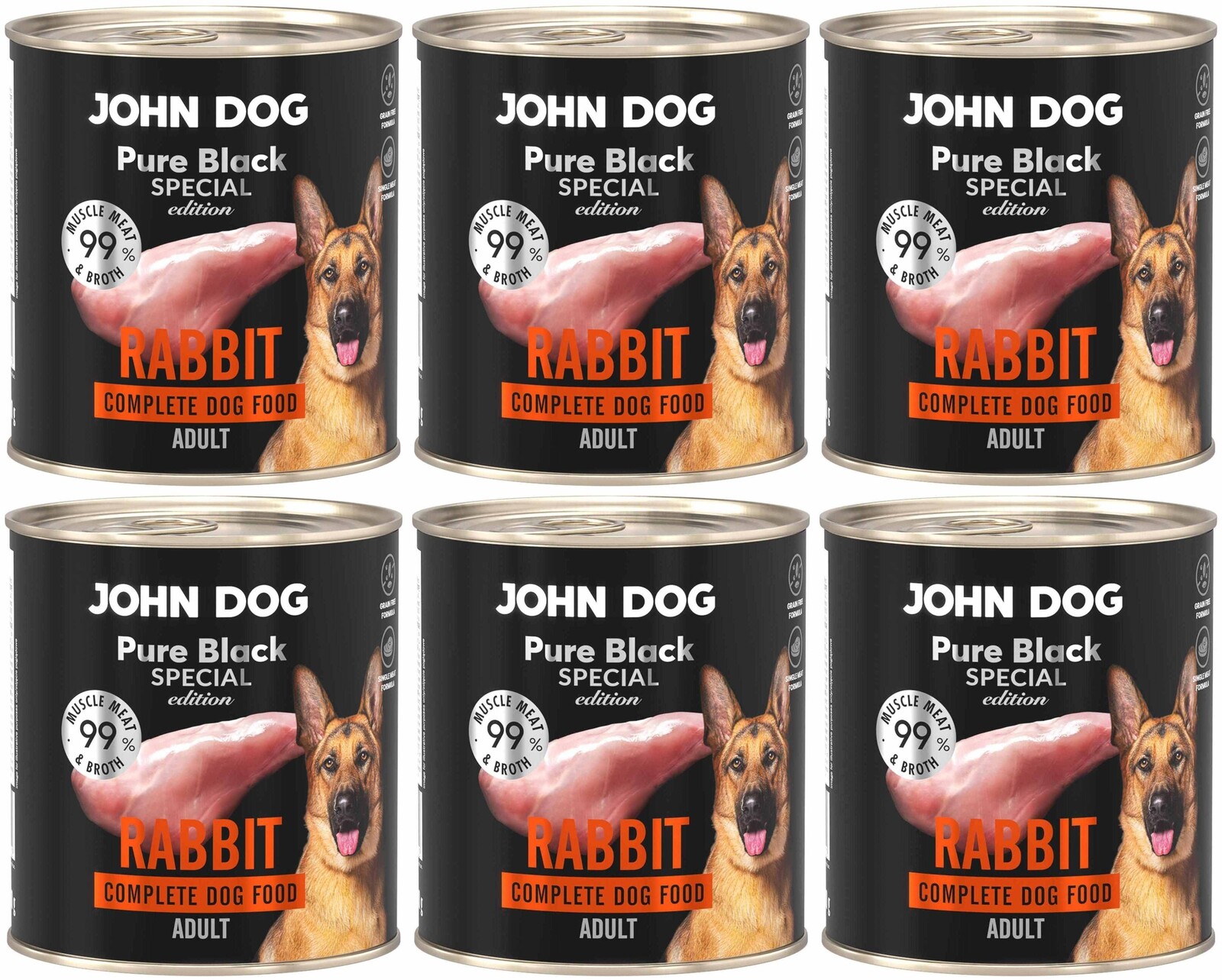 John Dog Pure Black Special Edition Králík 6 x 800 g