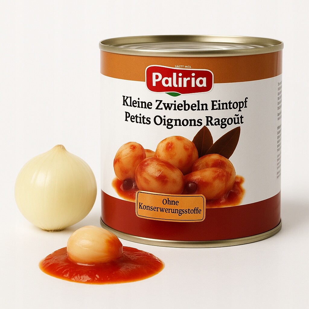 Dušené perlové cibulky v rajčatové omáčce 2000 g Paliria