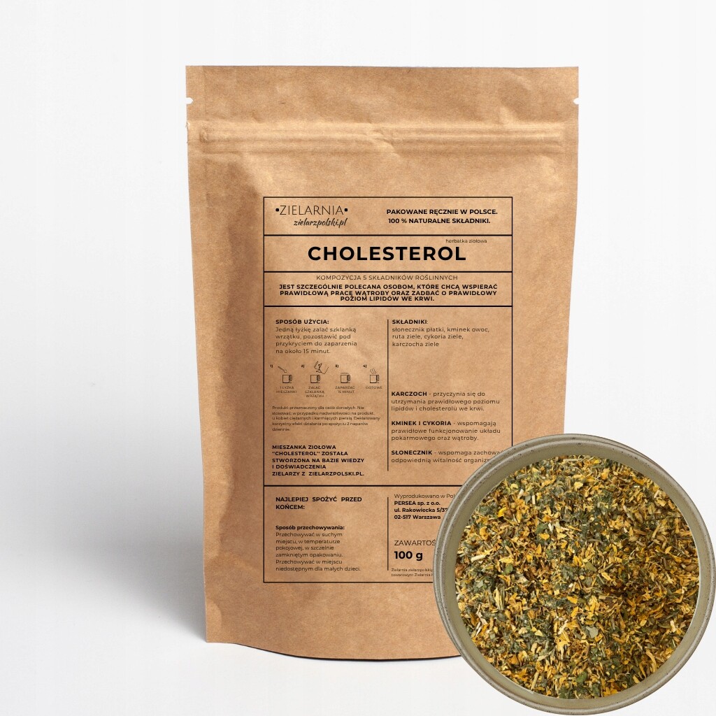 Cholesterol – bylinný čaj 100 g Zielarzpolski.pl