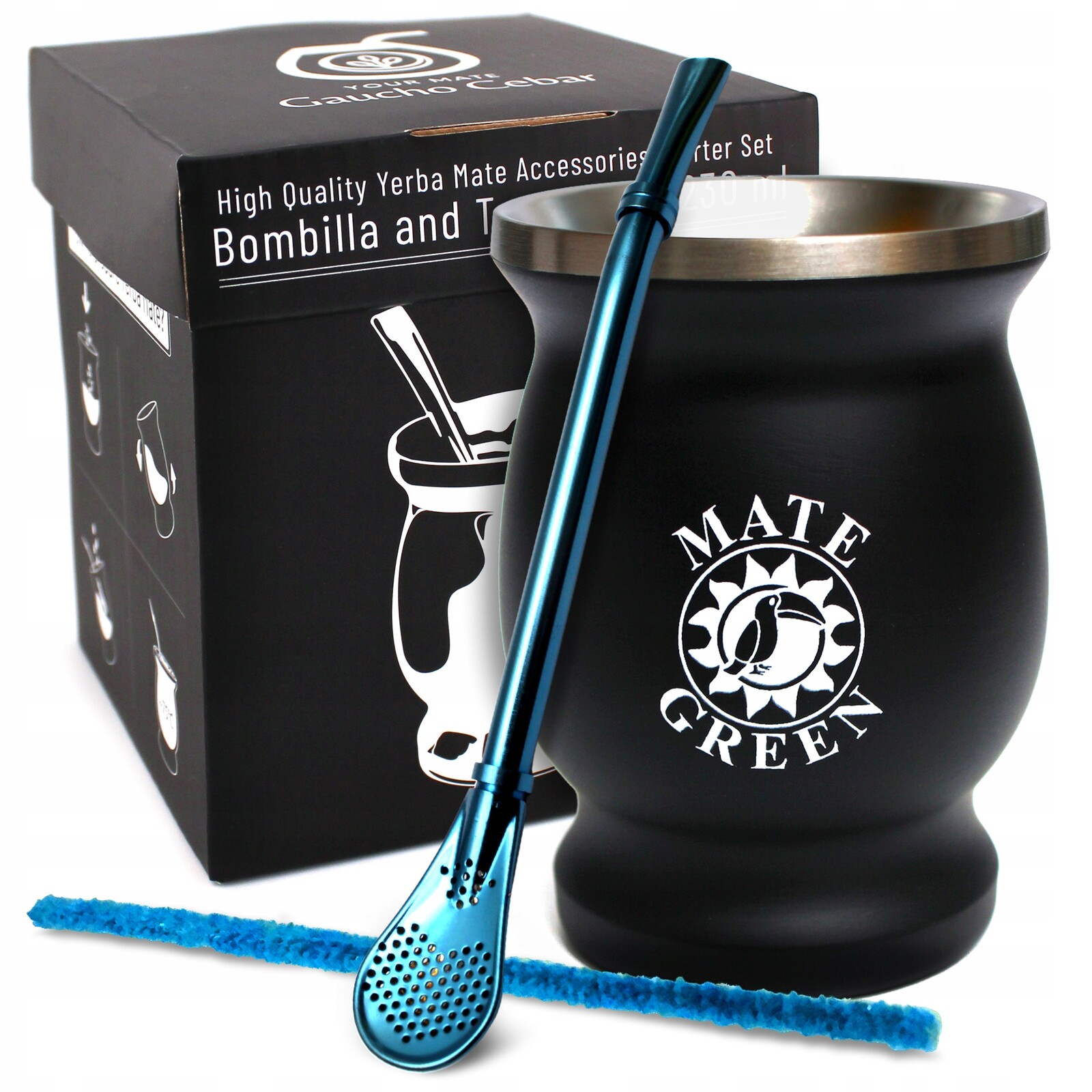 Originální sada pro yerba maté od Gaucho Cebar termomatero bombilla