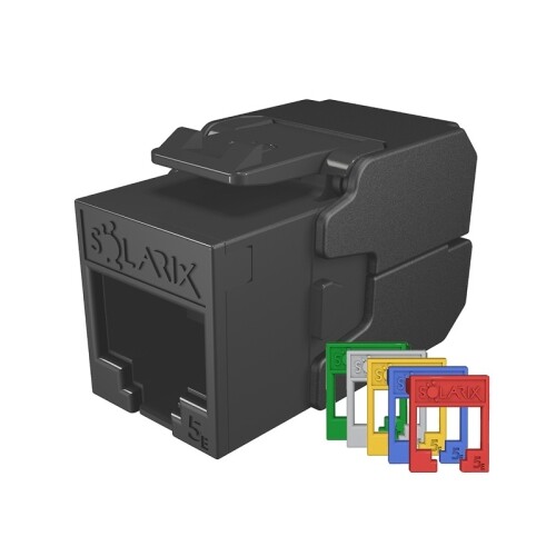 Konektor keystone Solarix SXKJ-5E-UTP-RAL-SA s vyměnitelnými barevnými maskami