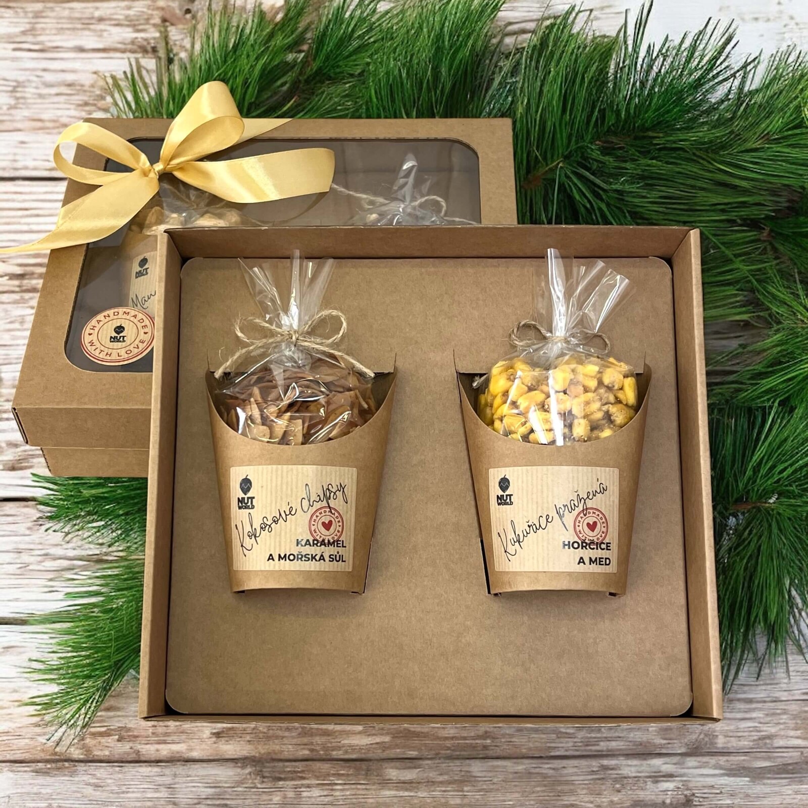 Nutworld.cz Dárková krabice s kelímky - různá gramáž  – MIX