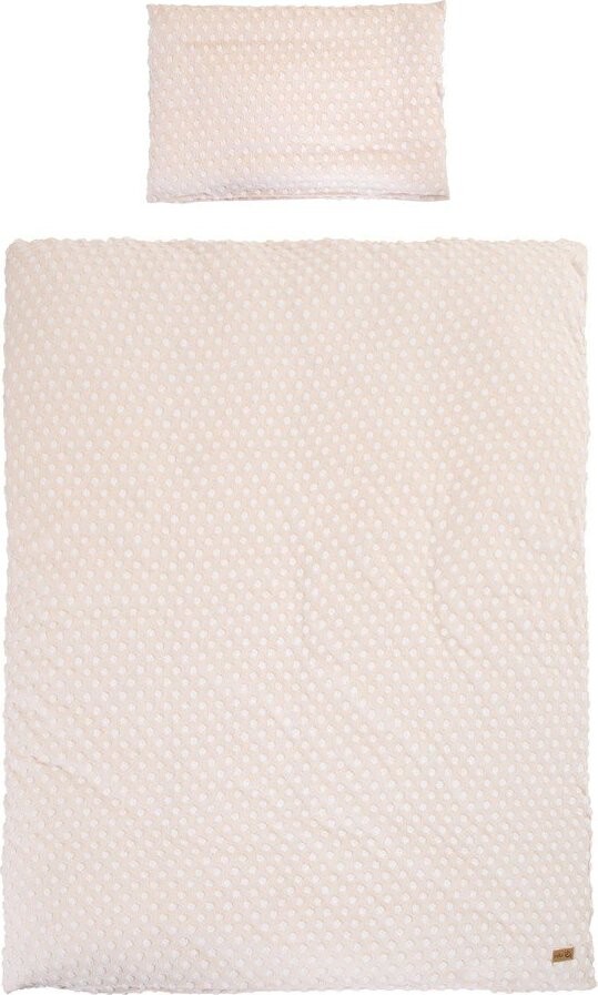 Béžové dětské povlečení do postýlky s příměsí bavlny 100x135 cm Frosty Almond – Roba