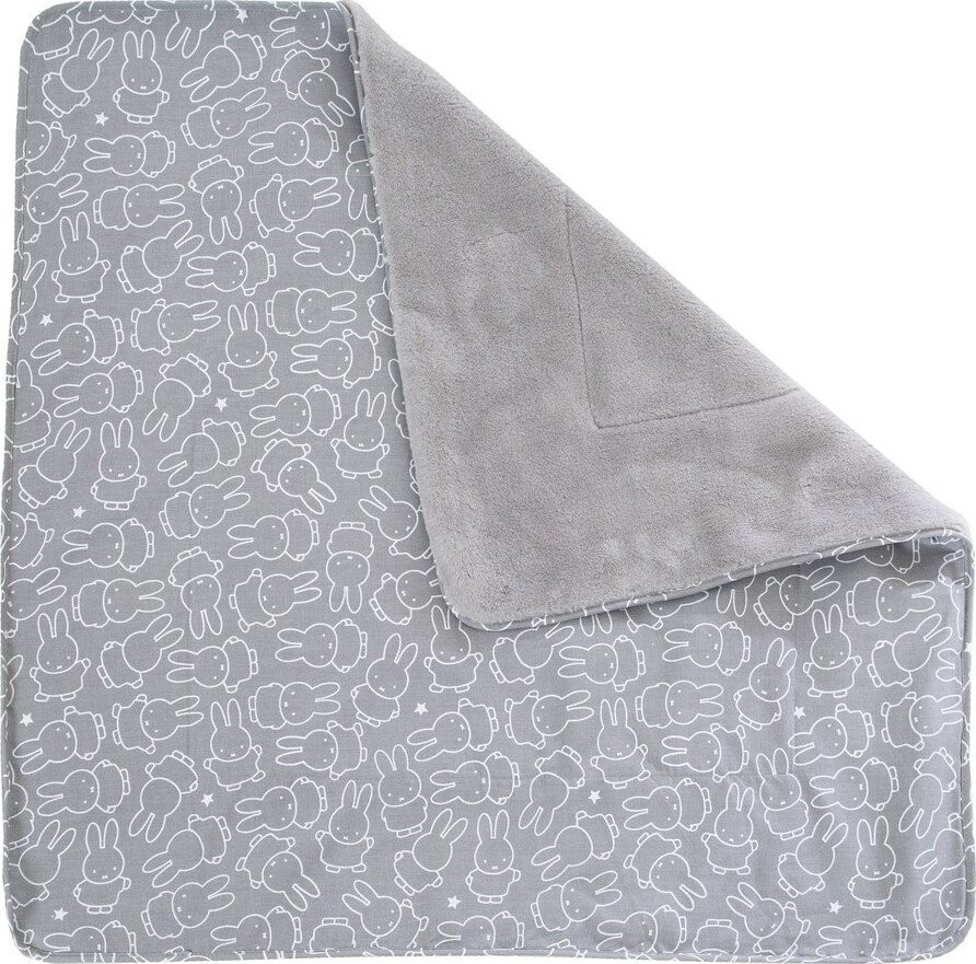 Šedá dětská deka z mikroplyše 80x80 cm Miffy – Roba