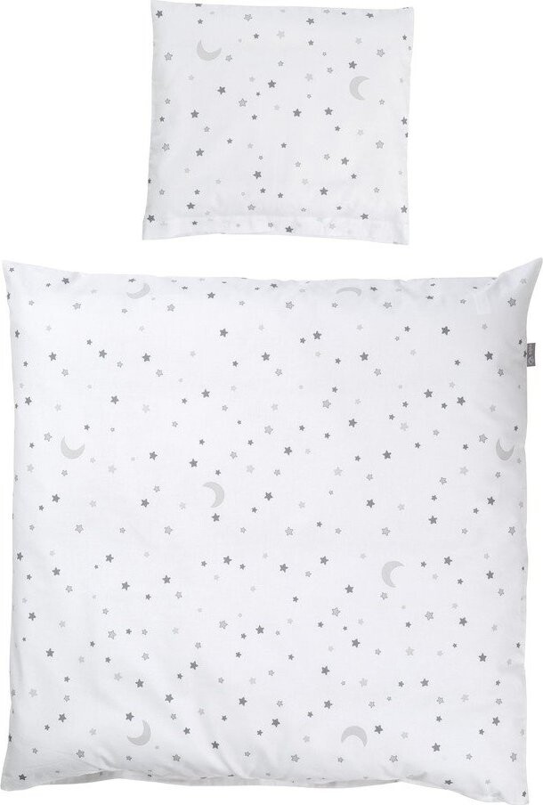 Bílé bavlněné dětské povlečení do postýlky 80x80 cm Sternenzauber – Roba