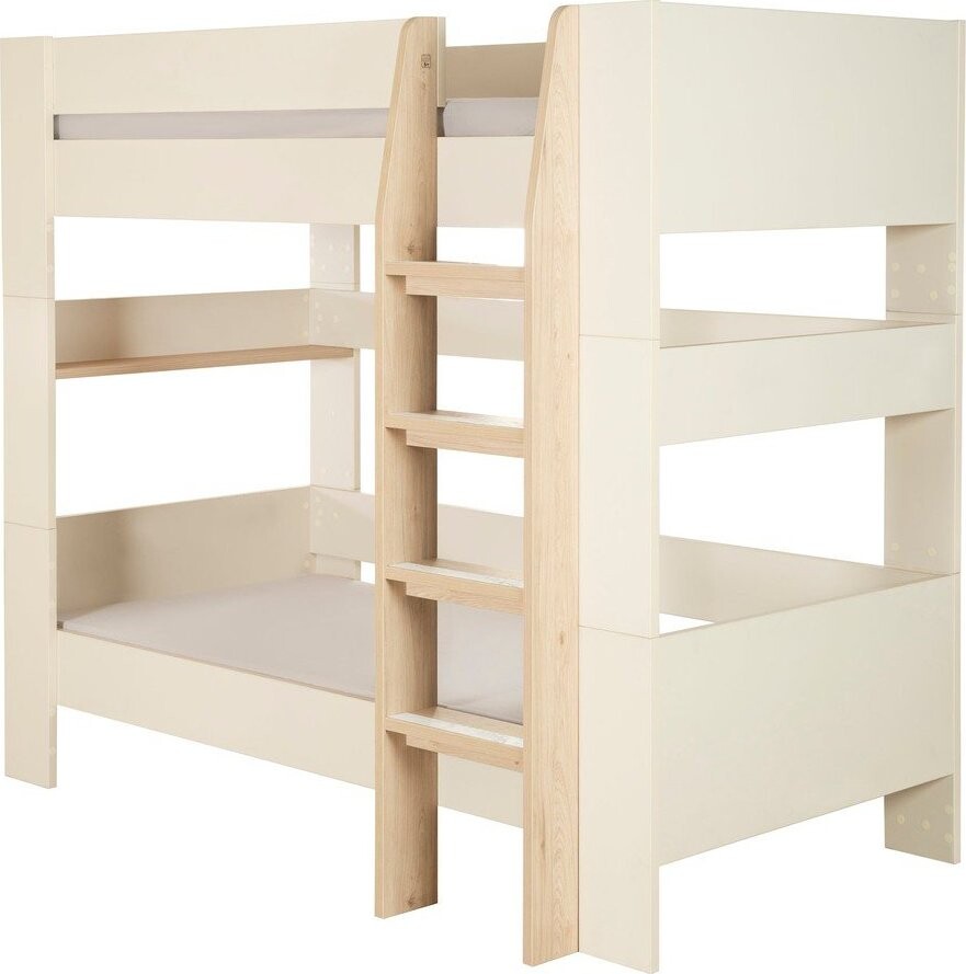 Béžová patrová dětská postel bez roštu 90x200 cm Double – Roba