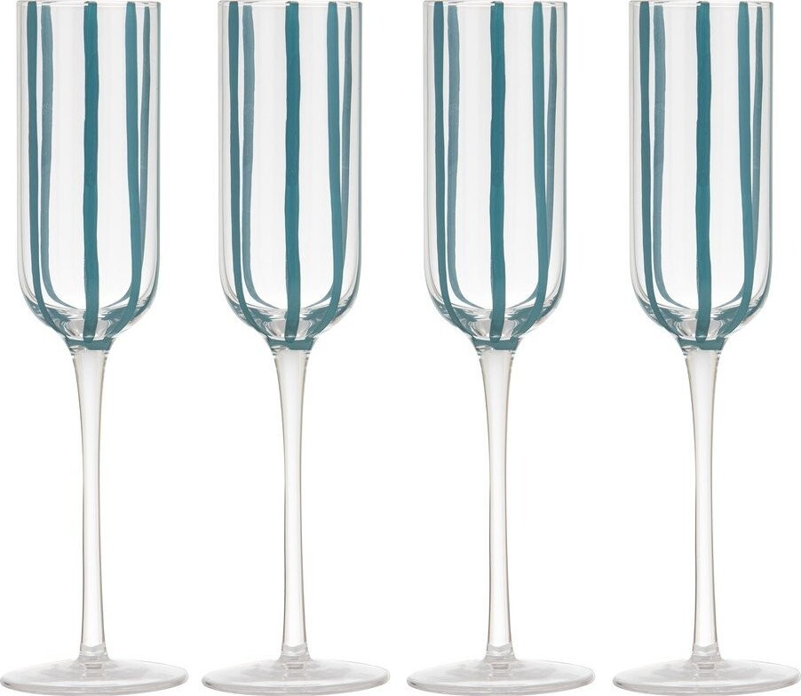 Skleničky v sadě 4 ks na sekt 180 ml Stripe – Ladelle