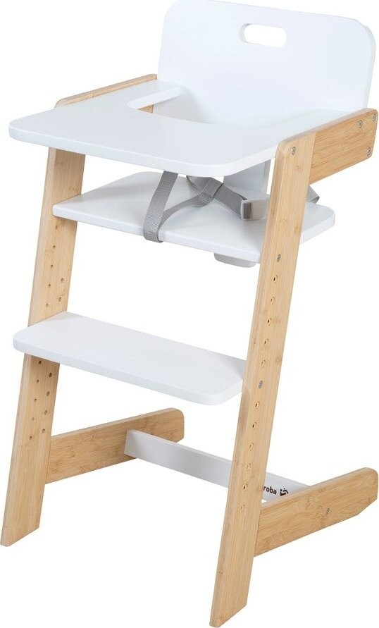 Bílá jídelní židlička Nature UP – Roba