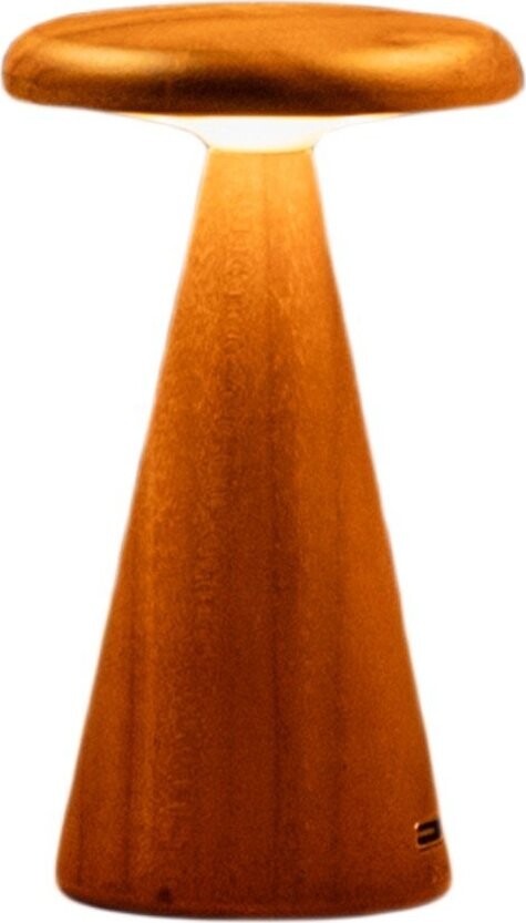 LED stolní lampa v přírodní barvě s dřevěným stínidlem (výška 14 cm) Sylva – Gingko