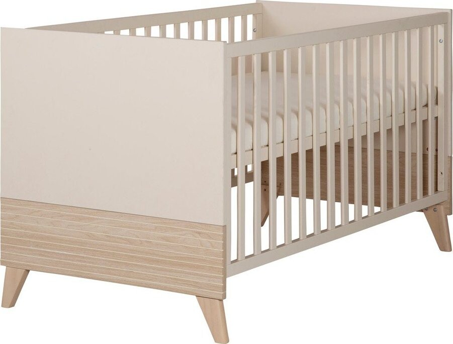 Béžová postýlka s nastavitelnou výškou 70x140 cm Sidney – Roba