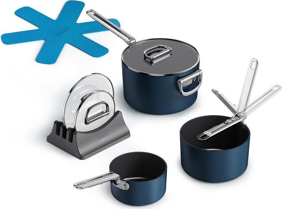 Hrnce v sadě 3 ks s pokličkou/s keramickým povrchem na indukci Space – Joseph Joseph